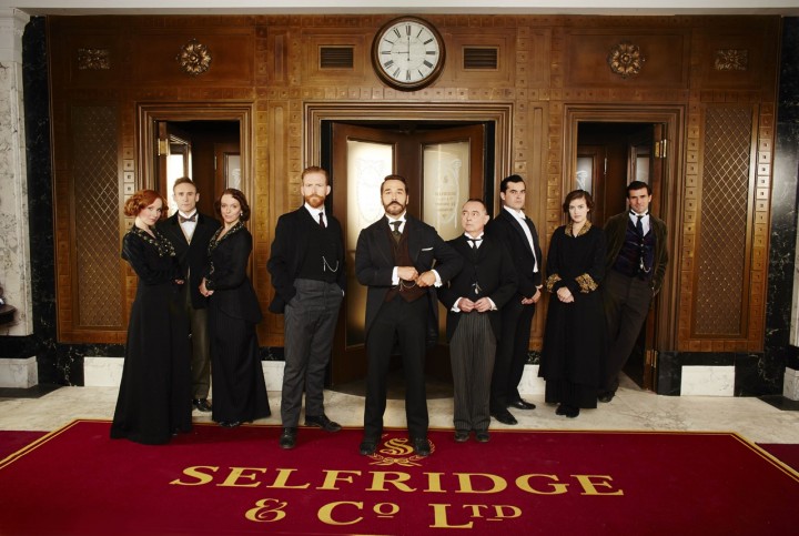 ITV STUDIOS PRESENTS MR SELFRIDGE SERIES 2 Picture shows L-R: AMY BETH HAYES as Kitty Hawkins, CAL MACANINCH as Mr Thakeray, AMANDA ABBINGTON as Miss Mardle, TOM GOODMAN HILL as Mr Grove, JEREMY PIVEN as Harry Selfridge, RON COOK as Mr Crabb, TRYSTAN GRAVELLE as Victor Colleano, AISLING LOFTUS as Agnes Towler and GREGORY FITOUSSI as Henri. Photographer: Nicky Johnston © ITV All images are Copyright ITV and may only be used in relation to MR SELFRIDGE. For more info please contact Pat Smith at patrick.smith@itv.com or 02071573044